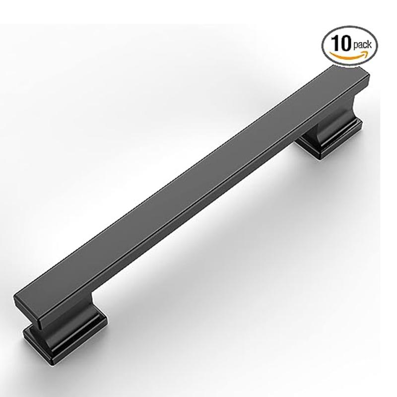 Matte Black Cabinet Pulls 5 Inch(128mm) Hole Centers Kitchen Cabinet Handles Hardware Kitchen Handles for Cupboard Drawer Pulls