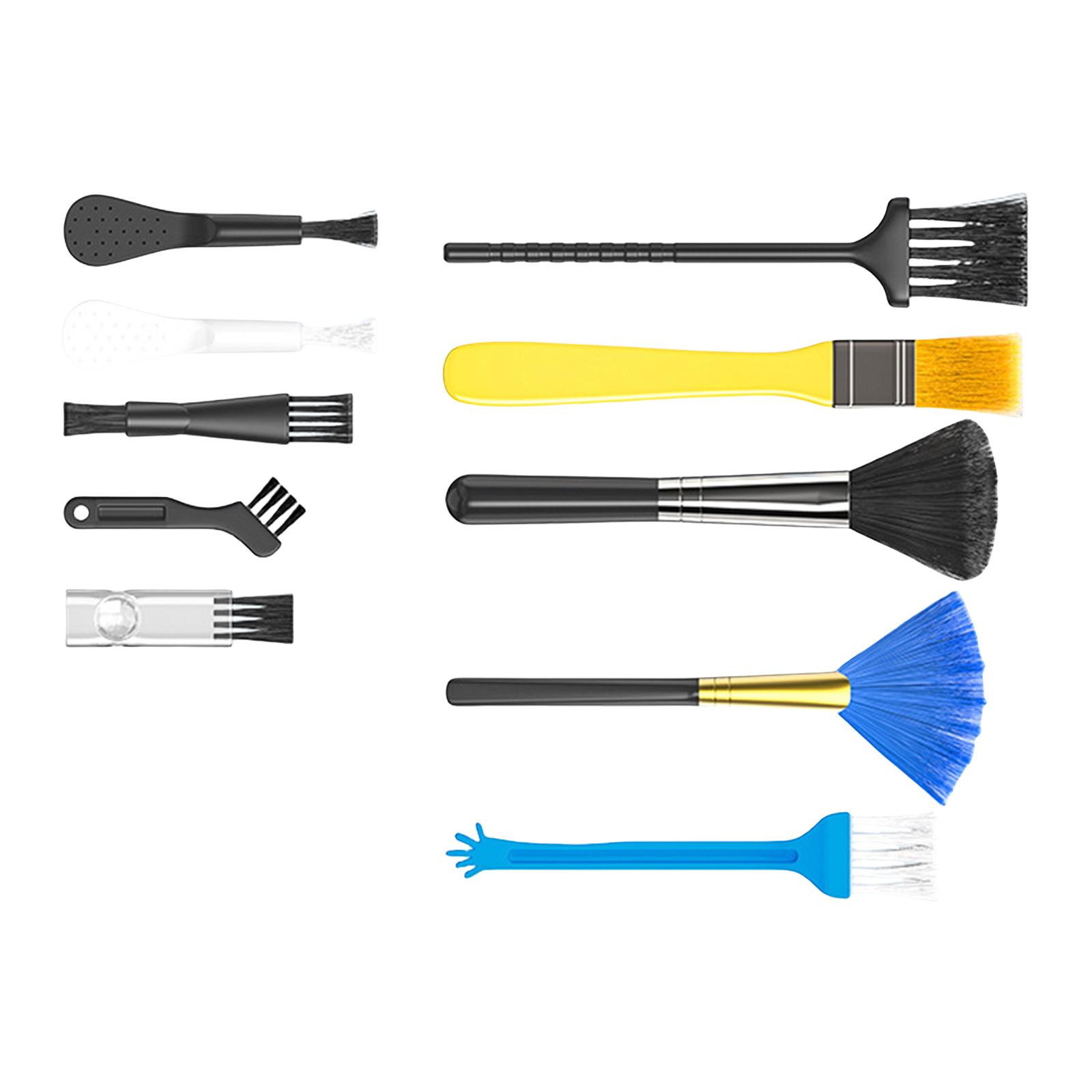 

Набор из 10 многоцелевых щеток с мягкой щетиной для чистки ноутбуков, инструмент для чистки зазоров дома и автомобиля