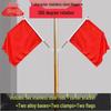 Y-Type Red Five-Star Decorative Flag with 360° Stainless Steel Pole