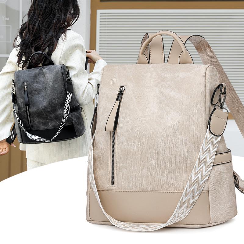 Women's 2025 Korean Style Chic Versatile Backpack & Shoulder Bag for Casual Outings & Travel