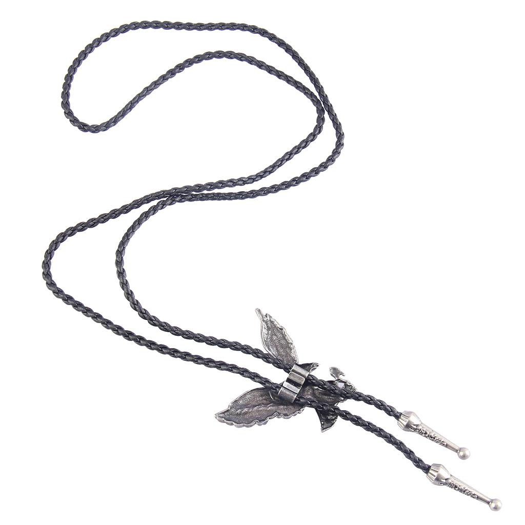 Ethnic Classic Cowboy PU Leather Rodeo Bolo Tie Cord Eagle Pendant