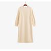 Plus Size V-neck Tie-up Lace Knit Wool Dress - 2025 Winter Style