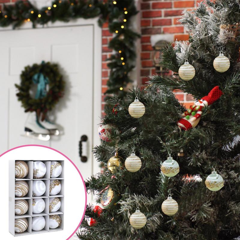 Samtkugel-Christbaumschmuck 12 Stück Samtkugel-Weihnachtskugel-Schmuck Elegante Weiche Weihnachtskugeln Für Weihnachtsbäume Kränze