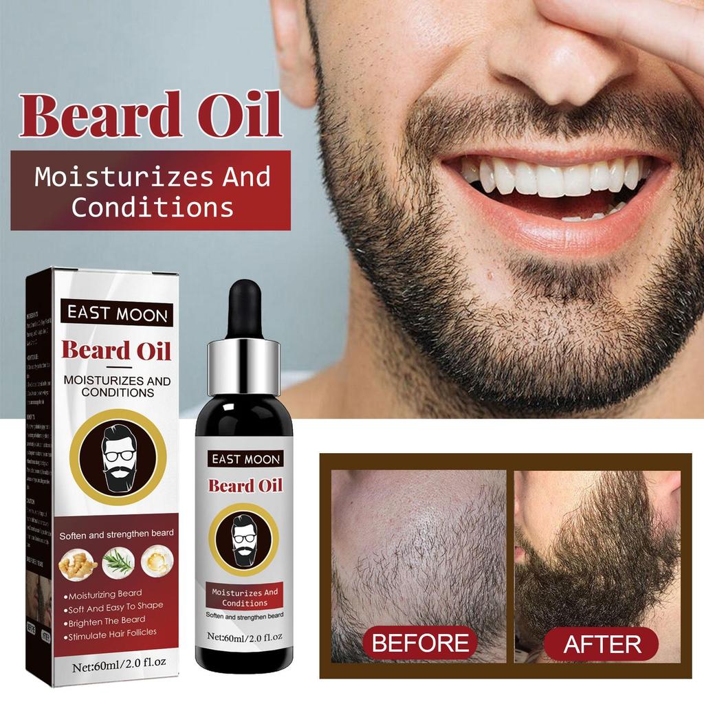 Men Beard Growth Oil Thickening Treatment Root Moisturizing Conditioning Beard Care