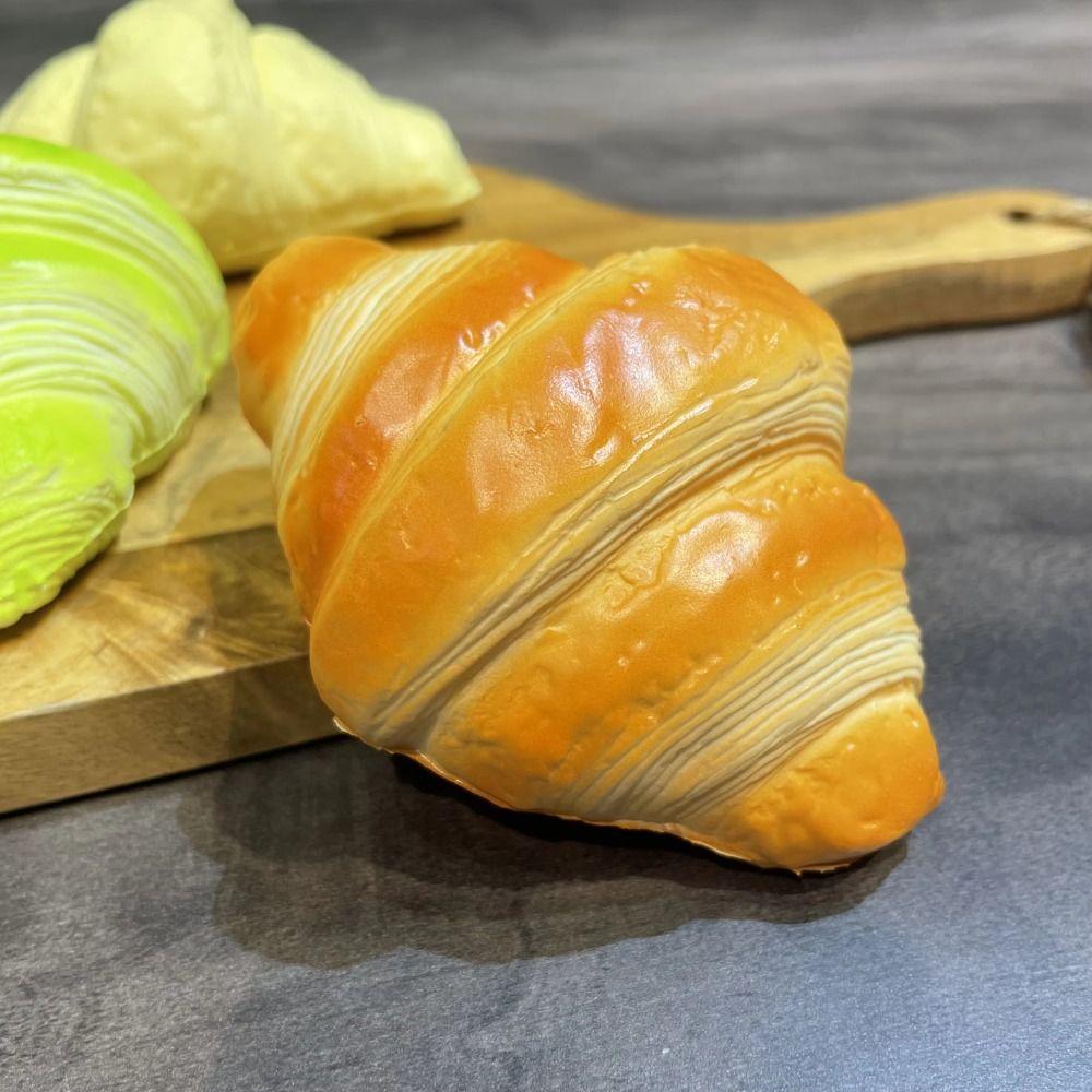 Sticky Food Artificial Bread Fake Slow Rising Soft Rebound Toys Croissant Squishy Toy Kids Adults