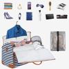 Versatile Women's Folding Travel Suit Bag: Multi-Function PU Storage with Large Capacity & Portability