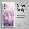 Lila lavendel galvaniserat glas telefonfodral lämpligt för Samsung Galaxy S26 S25 S24 S23 S22 S20 FE/Ultra/Plus stötsäkert