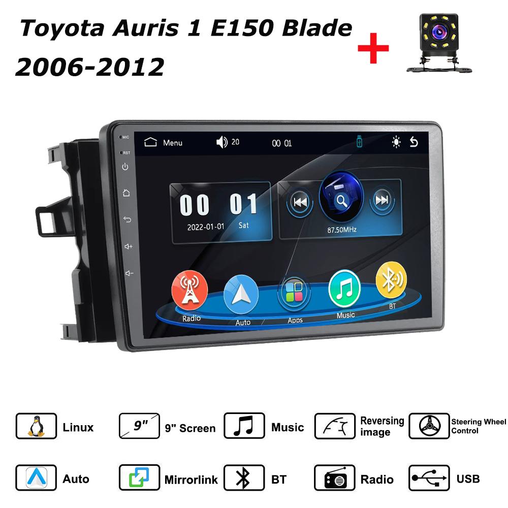

Автомагнитола Мультимедиа MP5 Плеер Головное Устройство Стерео BT Для Toyota Auris 1 E150 Blade 2006-2012 чёрный