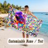Personalized Beach Towel,Poppy Playtime Custom Printed Name Text, Super Absorbent Towel For Beach Vacation