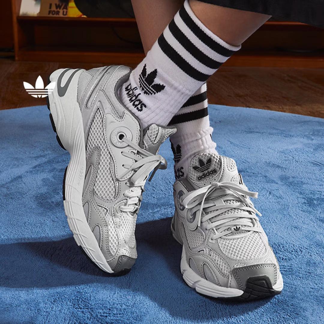 

Adidas Кеды-бублики - Платформенные кроссовки Adidas ASTIR с Толстой Подошвой и Сетчатым Верхом - Adidas Trifolia JP6353 35.5 серый