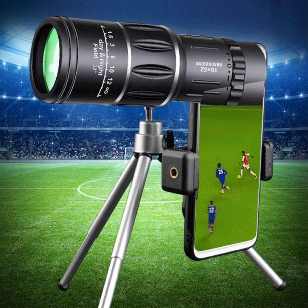 Dual Focus Monocular Telescope 16x52 Night Spyglass Telescope New Optical Zoom Scope  Outdoor