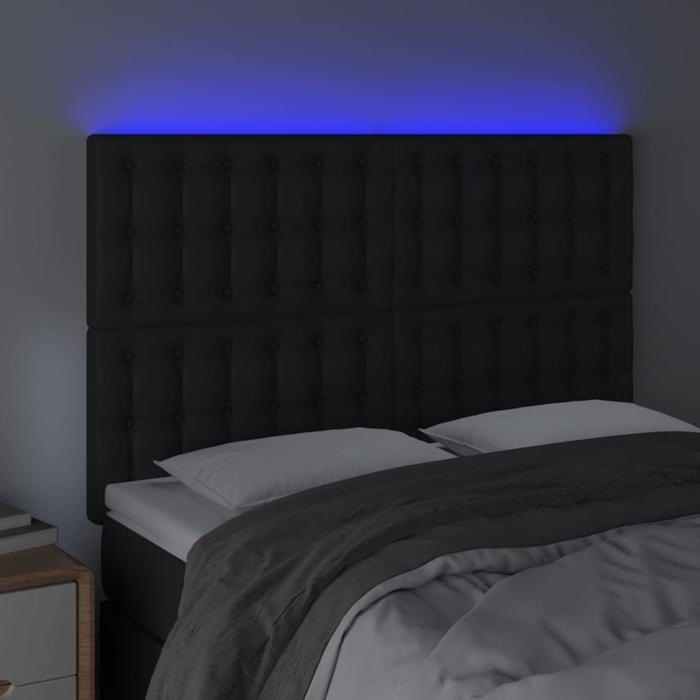 Tête de lit - MAISON EXCLUSIVE - 144x5x118/128 cm - Similicuir - LED intégrée - Hauteur réglable