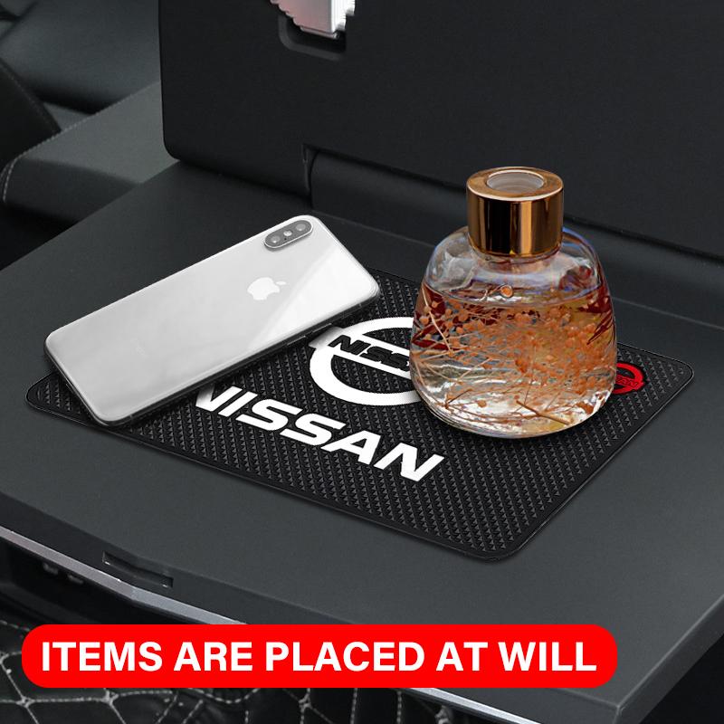 1Pcs Car Emblem Anti Slip Pad Phone Holder Non-Slip Mat Car Stlying For Nissan Nismo Qashqai X J10 Trail Tiida Juke Teana Pulsar Altima