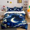 Moonlight Decor Set Night Theme Soft Comfortable Duvet Cover Bedding Set Included 1*Duvet Cover & 2*Pillowcases Gift