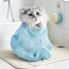 Cat Grooming Bag Pet Grooming Restraint Bag with Zipper Adjustable Drawstring Breathable Mesh Bag for Safe Nail Trimming Grooming Pet Care