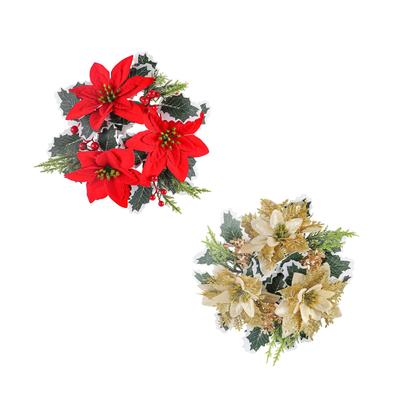 Kerzenkranz Feierdekoration Heimdekoration Kerzen Mittelstücke Weihnachtsdekoration für Bauernhaus Hochzeit Weihnachten Innen