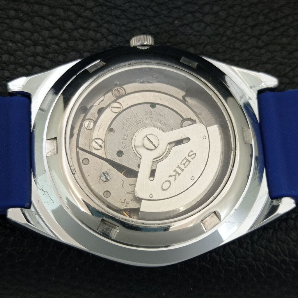 VINTAGE REFURBISHED SEIKO 5 AUTOMATIC 6309A JAPAN MENS BLUE DIAL WATCH a444453-1