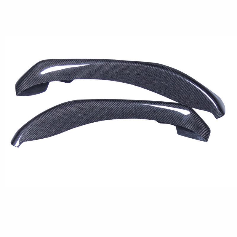 Compatible with 2014-2021 BMW M3/M4 F80/F82: AC Style Carbon Fiber Front Bumper Lip Corners.