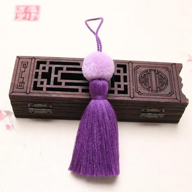 2 Stück Niedliche Quasten mit Wackelköpfen 8cm Bunte Polyesterfaden-Quasten DIY Handarbeiten Tasche Kleidungsstück Ornamente