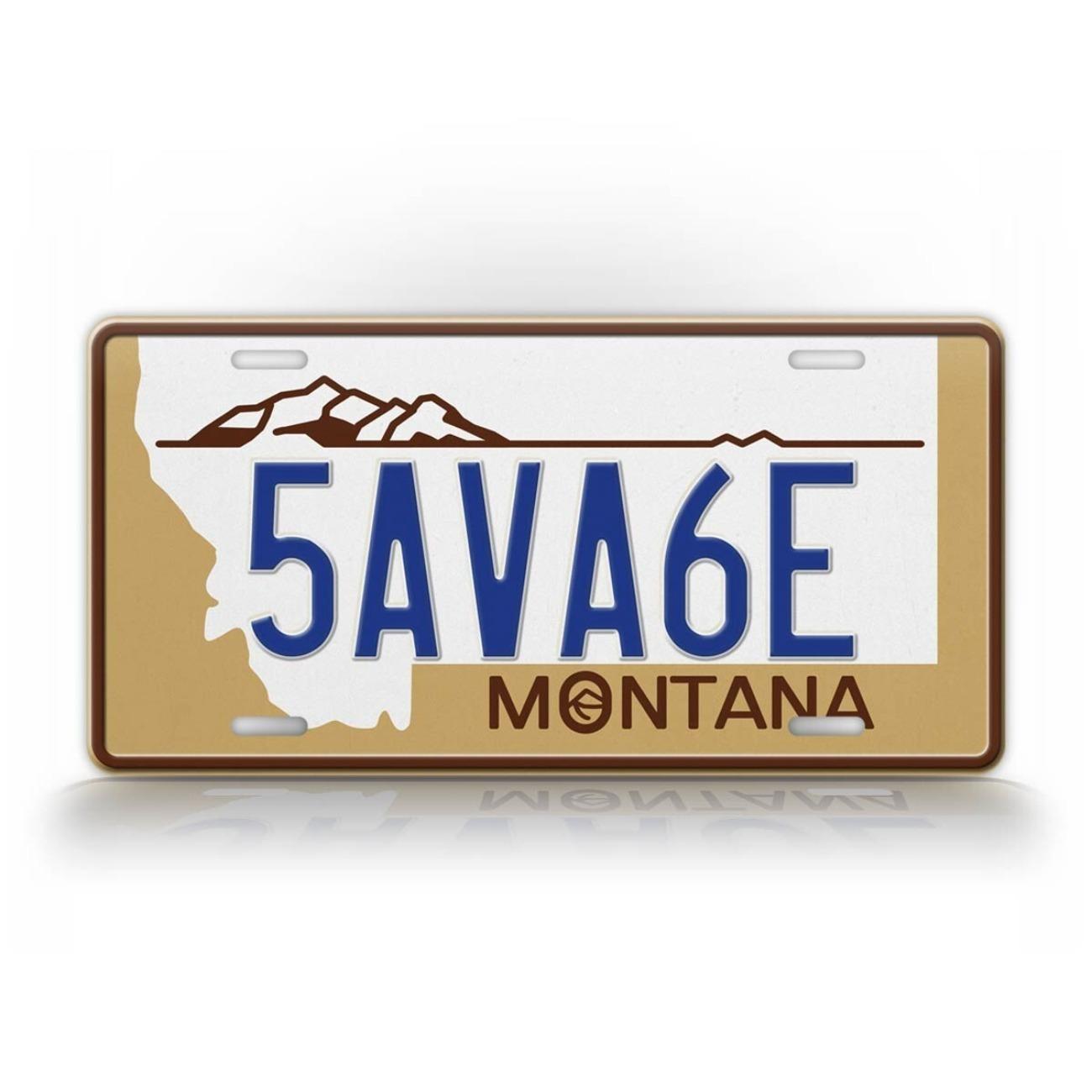 

Personalized Snow Runner Montana Metal Tag Car Accessory Decal белый