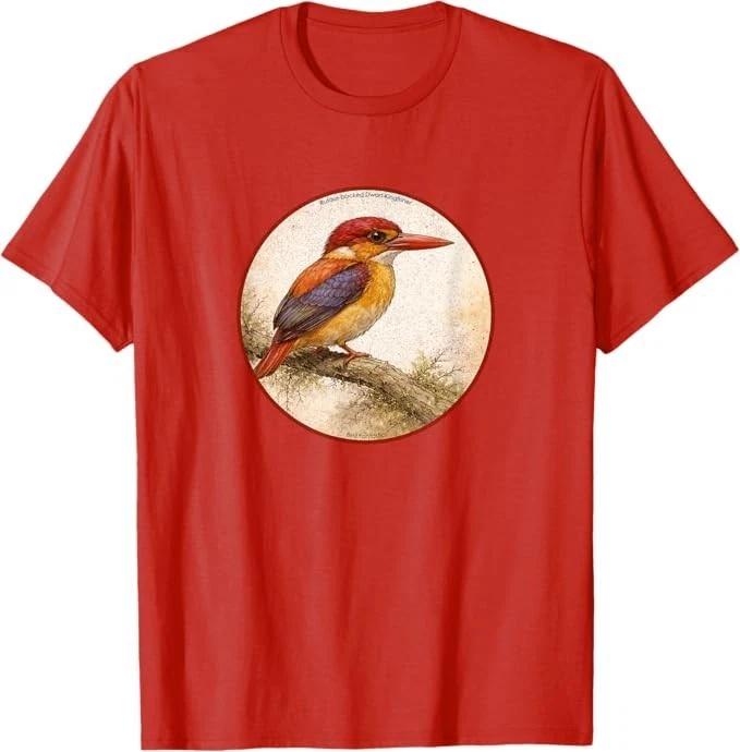 Retro Rufous-Backed Dwarf-Kingfisher Bird T-Shirt *10 Colors* NEW Bird Fantastic M