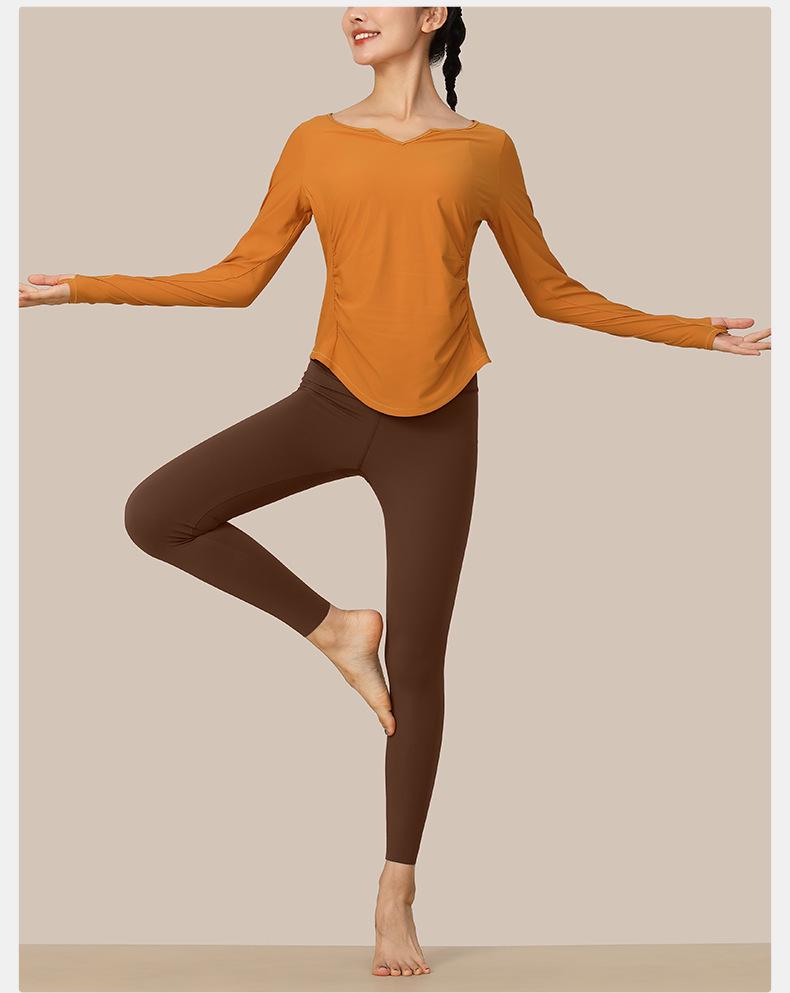 Women's Autumn/Winter Quick-Dry Yoga and Pilates Top - Long-Sleeved Fitness and Running T-Shirt