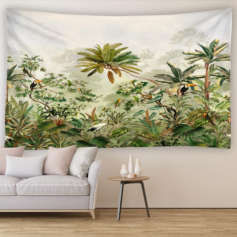 Botancial Cactus Tapestry, Tropical Desert Forest Plant Wall Tapestry For Kids Teens Bedroom Living Room Rustic Fashion Artwork
