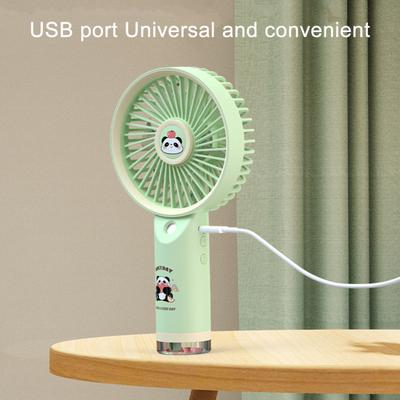 Yousheng Mini Handheld Fan Cute Cartoon Panda Portable Personal Fan with Mist Spray USB Rechargeable 3 Wind Speeds Summer Cooling Fan for Travel