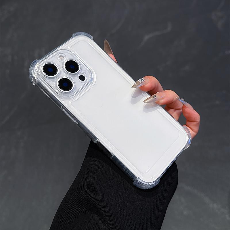 Clear Shock Proof Phone Case for iPhone 17 Air 16 15 14 11 12 13 Pro Max 16 15 Plus Soft Silicone Cover Transparent Coque