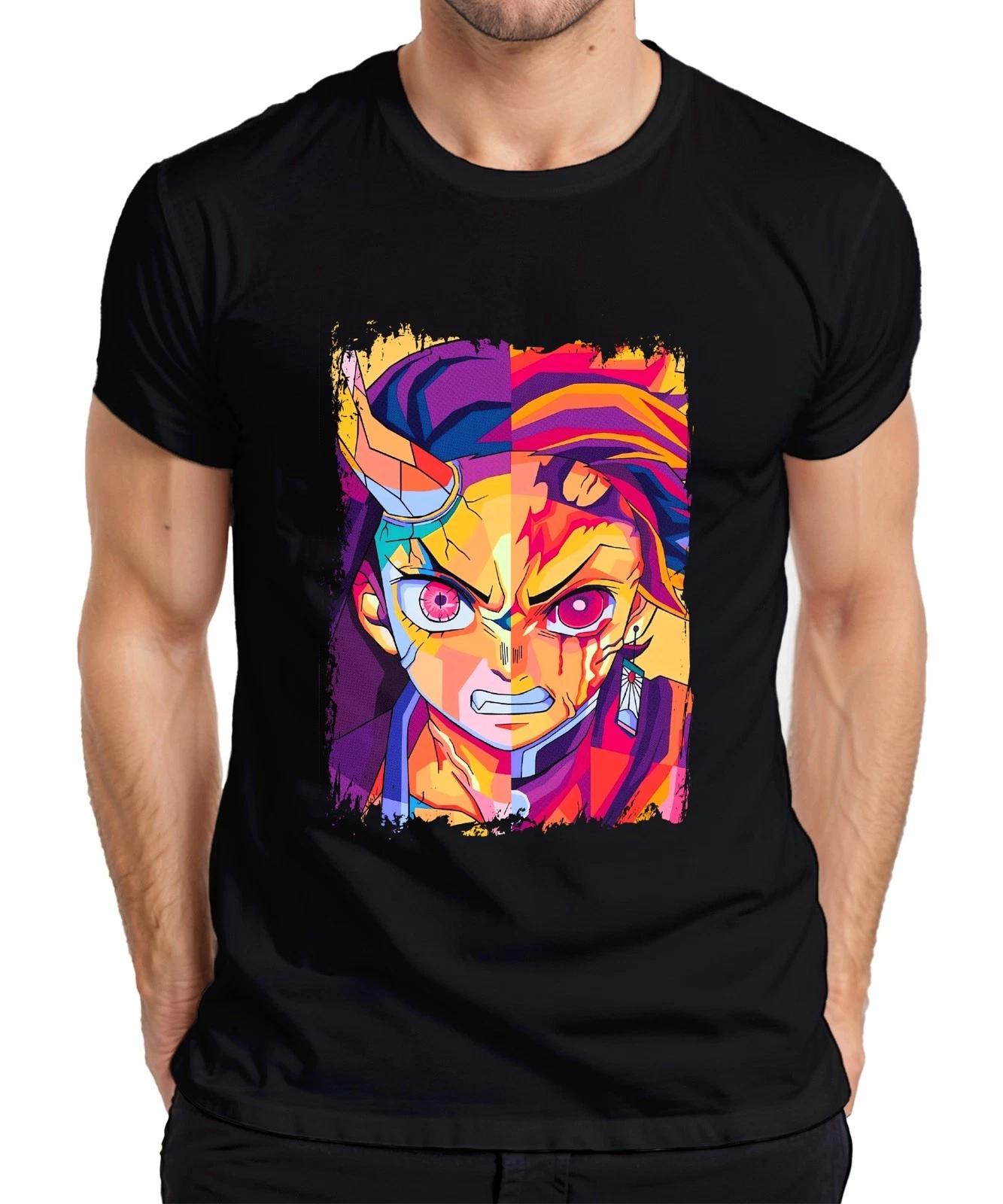 Dämonenjäger Anime Hanafuda Ohr blutiges geteiltes Gesicht Japan Y2K Streetwear L