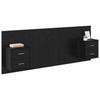 Headboard with Cabinets 3 Pcs Black Oak Effect Particleboard