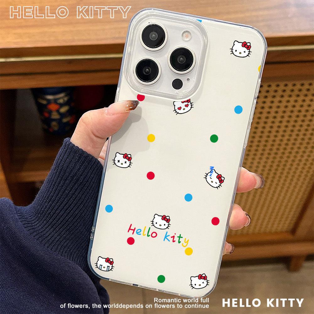 Dopamine Point KT Cat Suitable for Apple 16 Mobile Phone Case IPhone 15 Protective Case 14 Large Hole Anti Fall 13 Women's Model