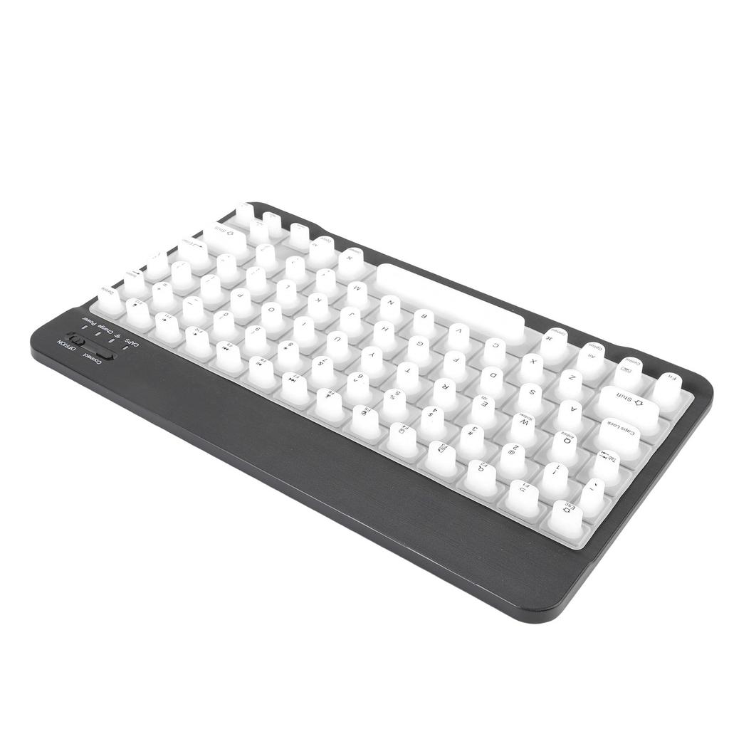 Wireless Bluetooth Keyboard with Silicone Raised Protective Cover Slim Quiet Keyboard for Long Nail Women