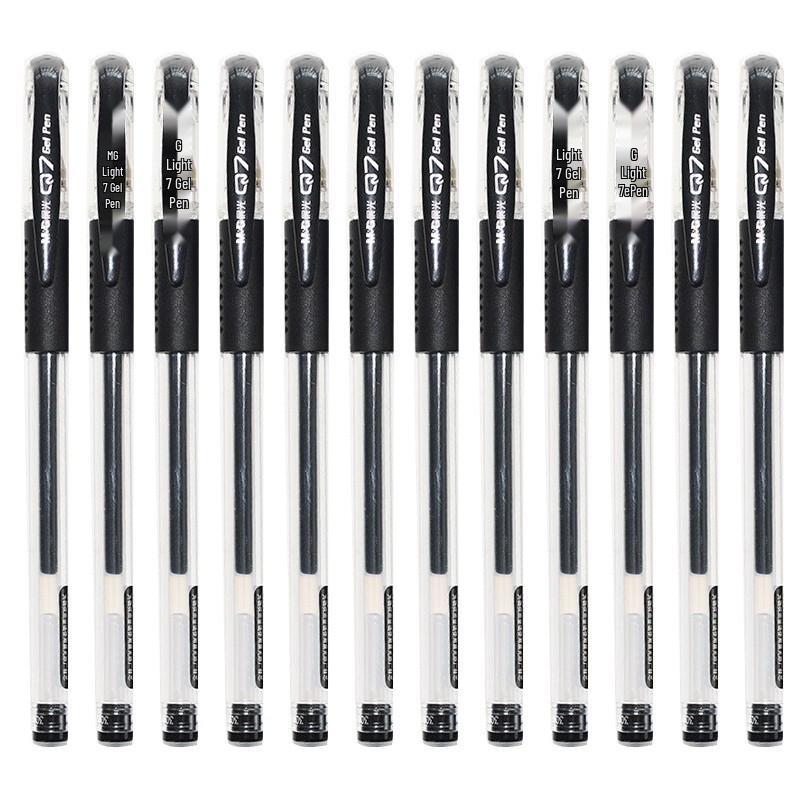 M&G Q7 0.5mm Black Gel Pen, 24-Count Pack