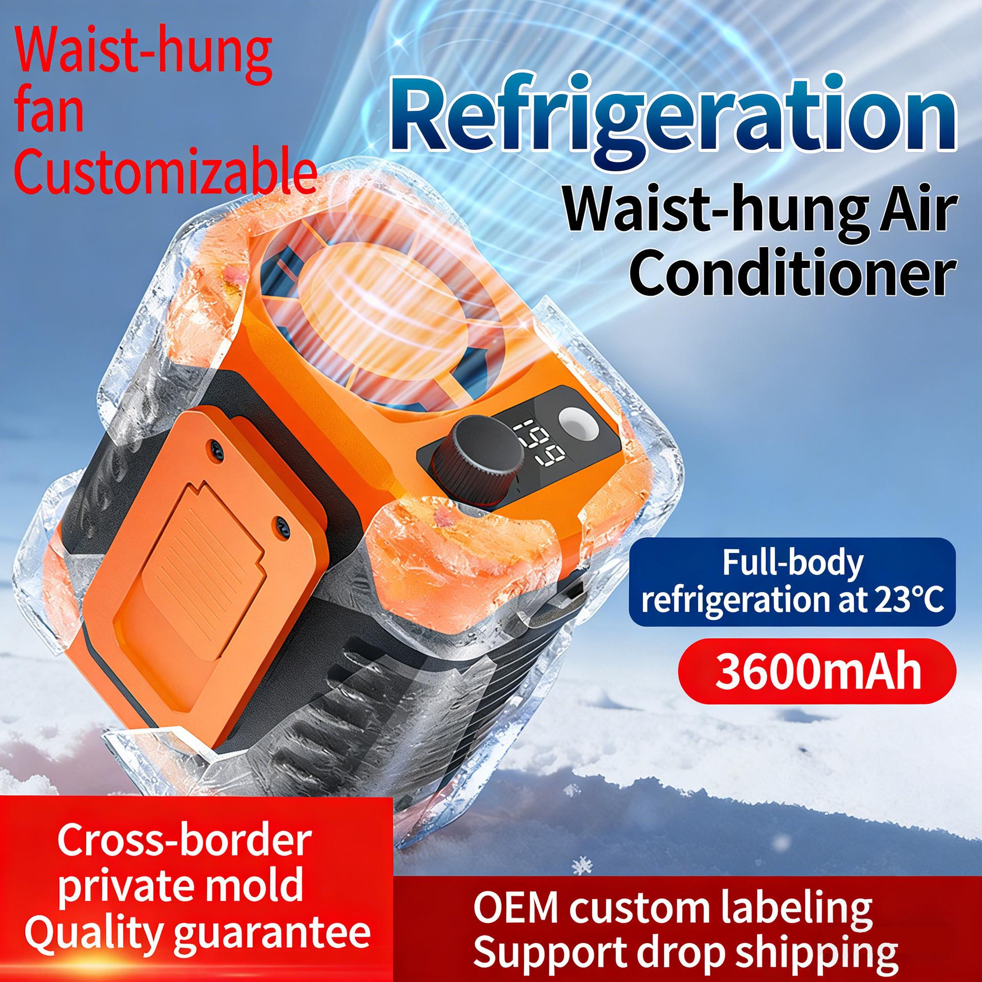 

Portable Outdoor Hanging Waist Fan: Powerful, Long Battery Life Cooling Fan for Summer and Camping Military Green 3600