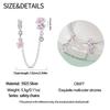 New 925 Silver Flower Safety Chain For Women Fit Bangle Bracelet Jewelry Gift