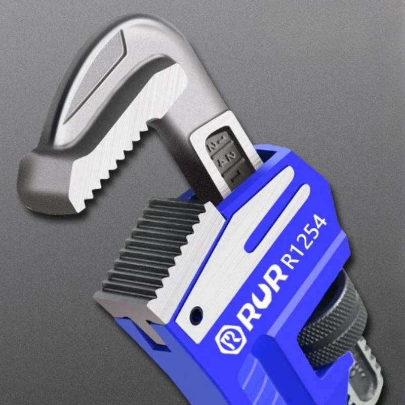 Heavy Duty Pipe Wrench Plumber Wrenches Straight Plumbing Wrench Tight Bite Without Slipping Easy To Adjust and Disassembl