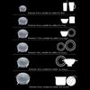 Container For Kitchen Storage Organization Adaptive Food Cover Dishes Adjustable Elastic Silicone Caps Refrigerator Plastic Home
