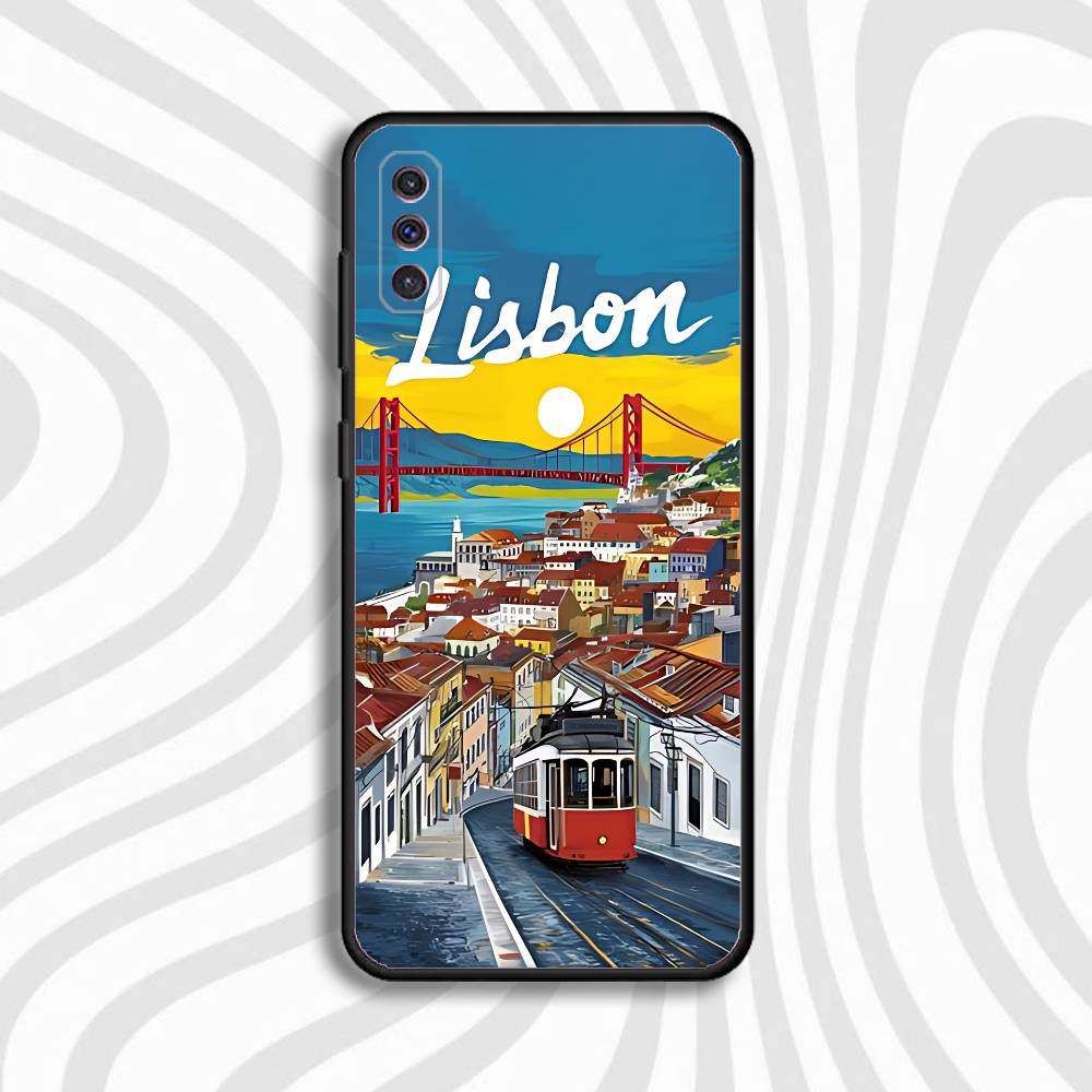 

Iberian Lisboa Portugal Phone Case For Samsung S10,S21,FE,S21,Note 20,S26,S25,S24,S23,Ultra,S9,S22,Plus Soft Silicone Black Case SamsungS20lite