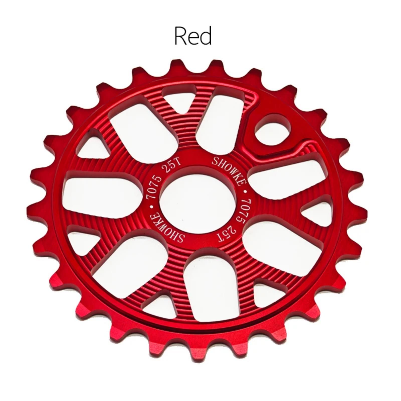 BMX Sprocket 1/2 * 1/8 25T Bicycle Chainwheel Lightweight Aluminum Alloy 7075 CNC Racing Performance Bike Chainring BMX Parts 25 красный