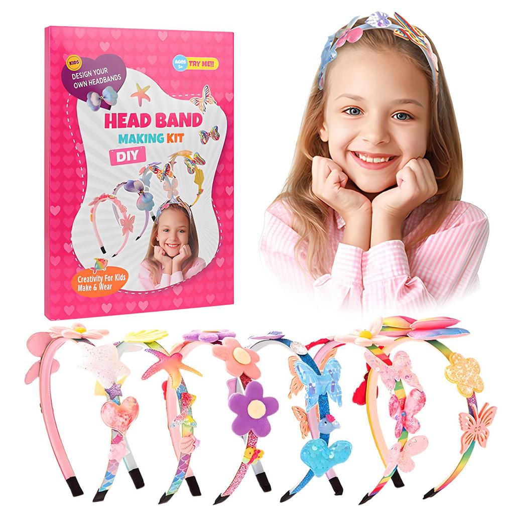 Bobblyfun Hračky pro dívky Dárky k narozeninám Pořadí Populární 6 Sada čelenek DIY Dívčí dárky Hračky Věk 4, 5, 6 Ručně vyráběná sada Výroba hraček Dětské DIY materiály