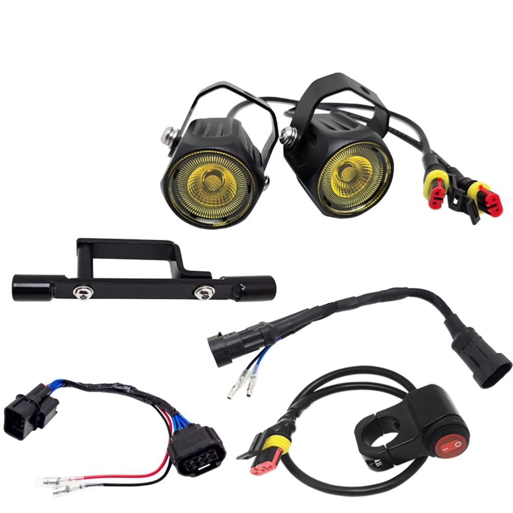 LED Fog Light (Auxiliary Light) Compatible with Honda Cross Cab 110 CC110 Cross Cub 110 JA45 JA60 (Yellow)