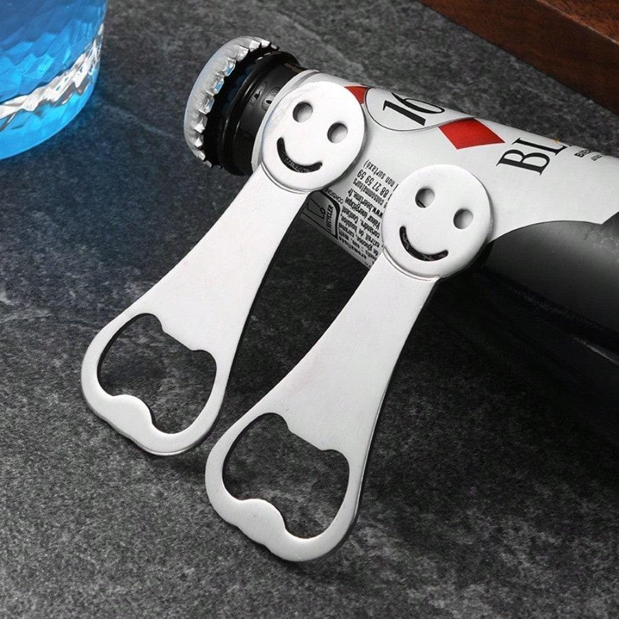 2pcs Stainless Steel Cartoon Beer Bottle Opener Beverage Bottle Opener Flat Simple Bottle Opener