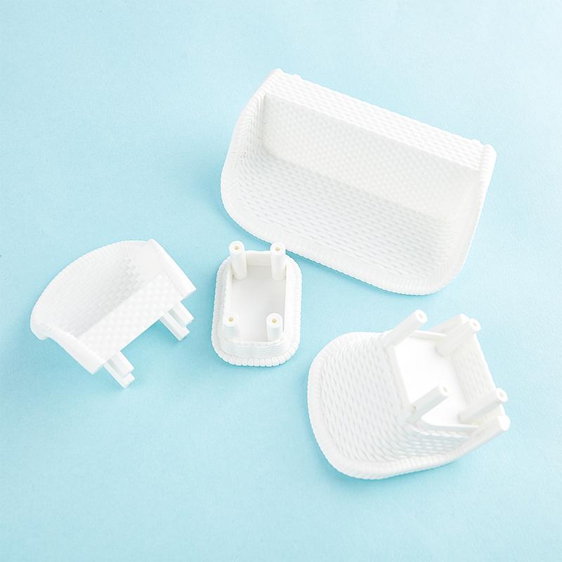 4 bucăți alb bricolaj casa de papusi in miniatura camera de zi canapea antica masa model jucărie pentru copii