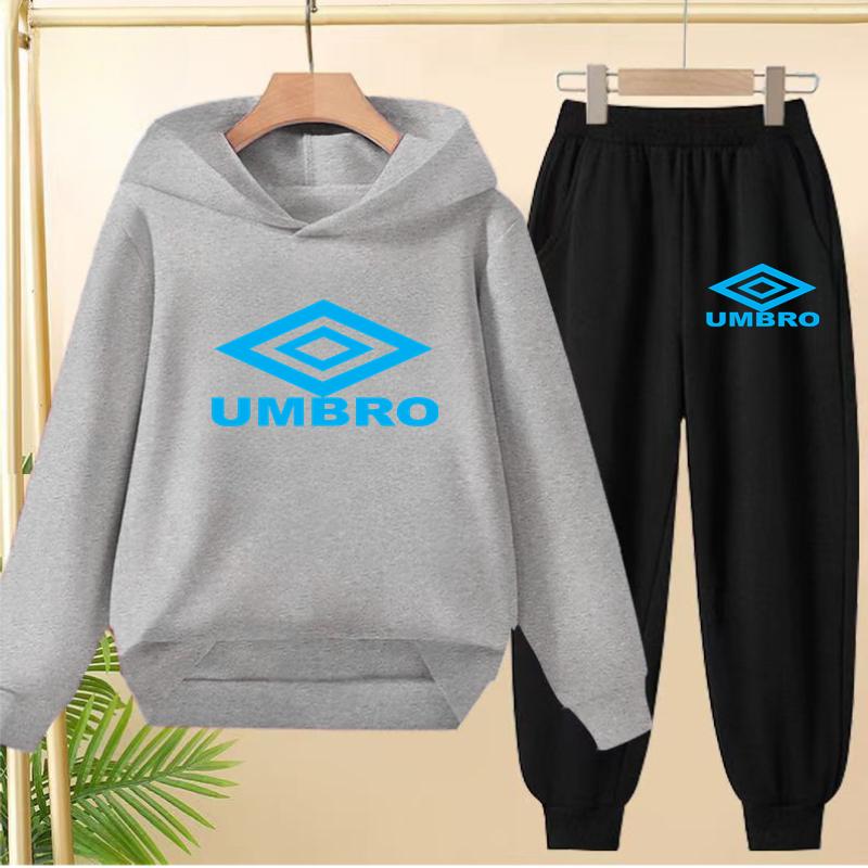 Kinderkleidung Buchstabe Marke Aufdruck Hoodie Pullover 3-12 Jahre Jacke Sweatshirt+Hose 2-teiliges Set Jungen Mädchen Freizeit Sport Jogginganzug