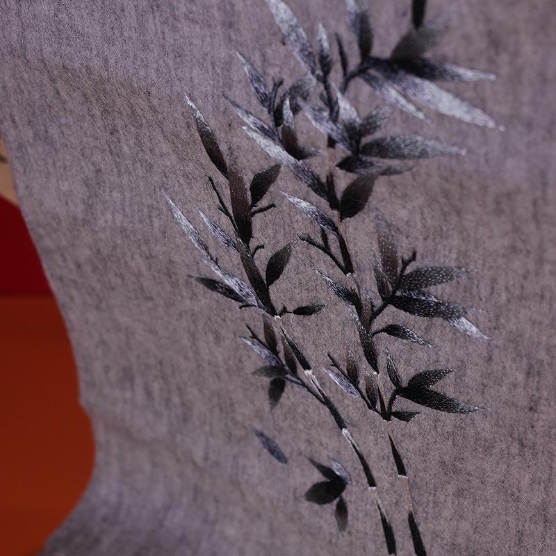 Women's Merino Wool Embroidered Snood Shawl - Autumn/Winter Scarf Gift Box
