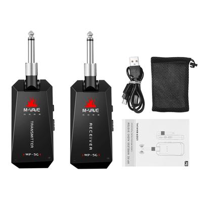 M-VAVE WP-5G Bezprzewodowy system gitarowy 5.8G Akumulatorowy nadajnik i odbiornik audio Pasmo ISM dla
