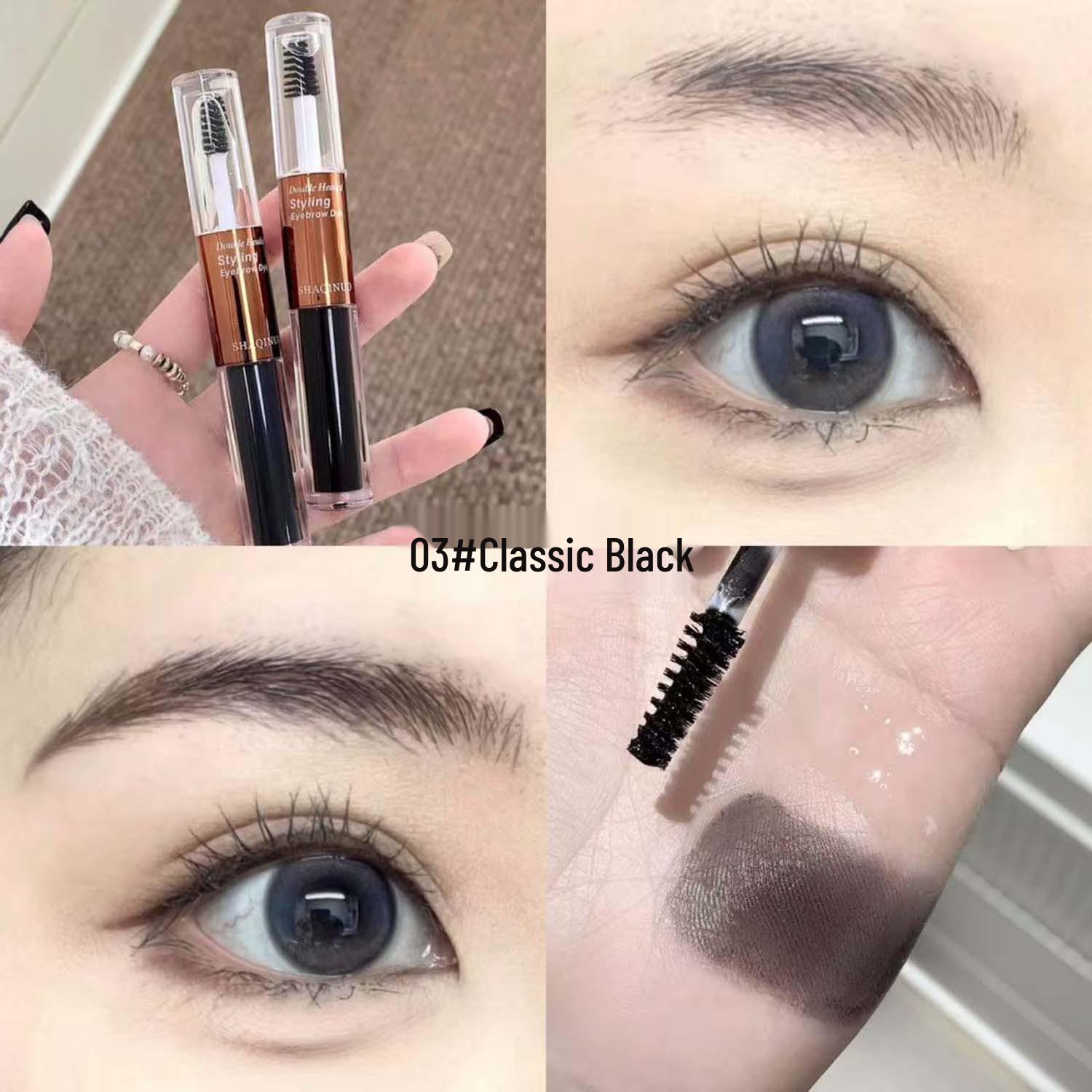 Shaqinuo Double-Ended Waterproof Brow Mascara - Defines, Sets, and Adds Volume for Long-Lasting, Natural-Looking Brows.
