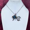 Labradorite Pendant Copper Wire Wrapped Fish Pendant Gemstone Handmade Jewelry