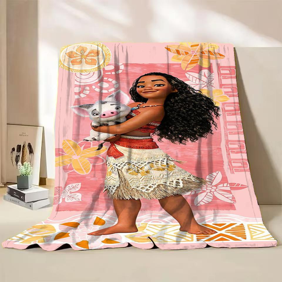 Disney Moana Duffy Flanel Worpdeken voor Bed Sofa Thuis Slaapkamer Kantoor Reizen Kinderdeken Kinderen Winter Warm Cadeaus